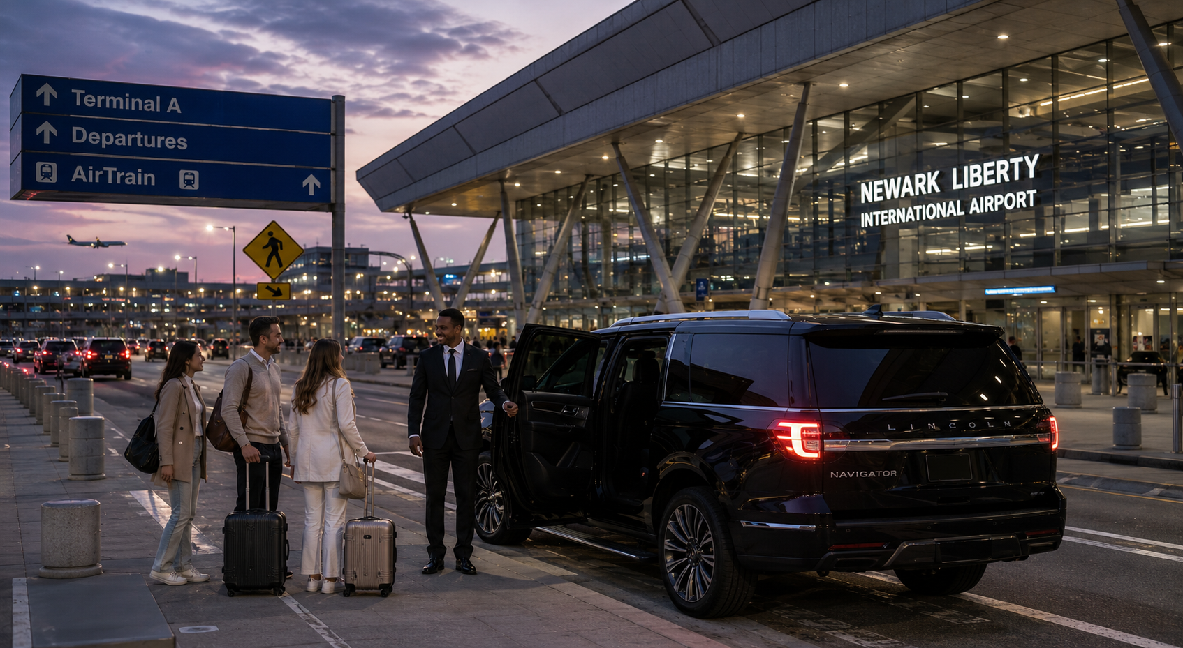 Premium Newark Airport chauffeur transfer with BlackWay
